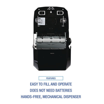 Hands Free Mechanical Towel Dispenser, 13.25 X 10.25 X 16.25, Black