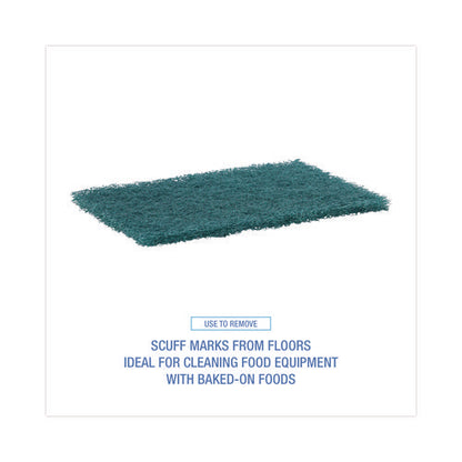 Heavy-duty Scouring Pad, 6 X 9, Green, 15/carton