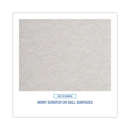 Light-duty Scouring Pad, 6 X 9, White, 20/carton