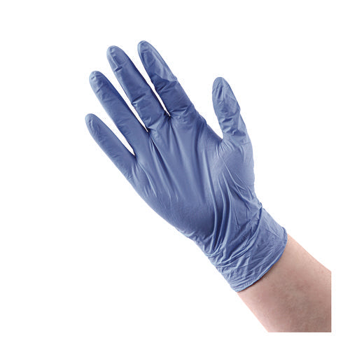 380 Series Disposable General-purpose Nitrile Gloves, Powder-free, Large, 4 Mil Thick, 9.5" Long, Blue, 100/box