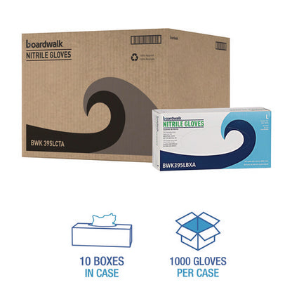 395 Series Disposable General-purpose Nitrile Gloves, Powder-free, Large, 5 Mil Thick, 9.5" Long, Blue, 100/box, 10 Boxes/ct