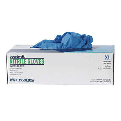 395 Series Disposable General-purpose Nitrile Gloves, Powder-free, X-large, 5 Mil Thick, 9.5" Long, Blue, 100/box