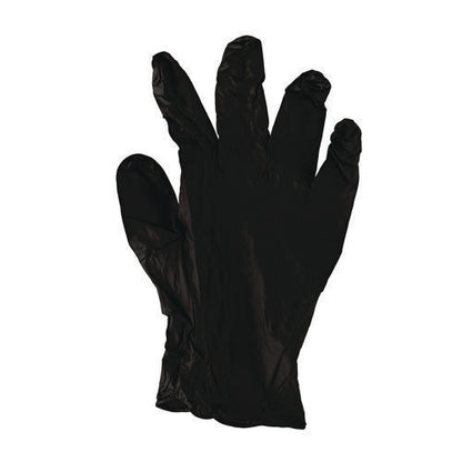 396 Series Disposable General-purpose Nitrile Gloves, Powder-free, Large, 4.4 Mil Thick, 9.5" Long, Black, 100/box