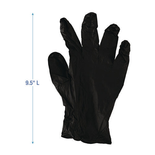 396 Series Disposable General-purpose Nitrile Gloves, Powder-free, Small, 4.4 Mil Thick, 9.5" Long, Black, 100/bx, 10 Bx/ct