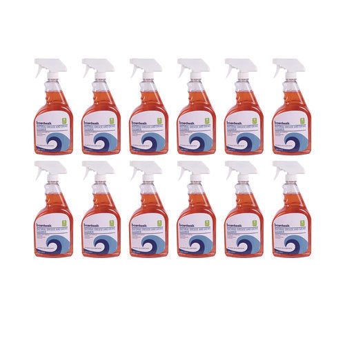 Natural Grease And Grime Cleaner, Unscented, 32 Oz Spray Bottle, 12/carton
