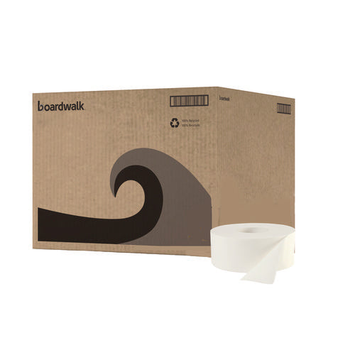 Jrt Jumbo Roll Bathroom Tissue, Septic Safe, 2-ply, 3.3" X 1,000 Ft, White, 12 Rolls/carton