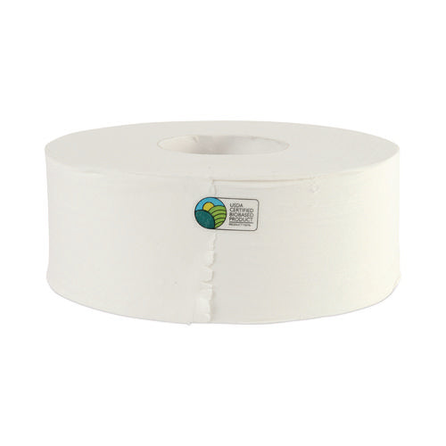 Jrt Jumbo Roll Bathroom Tissue, Septic Safe, 2-ply, 3.3" X 1,000 Ft, White, 12 Rolls/carton