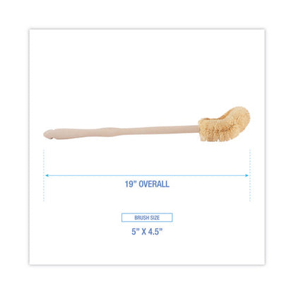 Tampico Toilet Bowl Brush, 19" Overall Length, Beige
