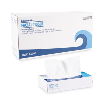 Office Packs Facial Tissue, Flat Box, 2-ply, White, 100 Sheets/box, 30 Boxes/carton