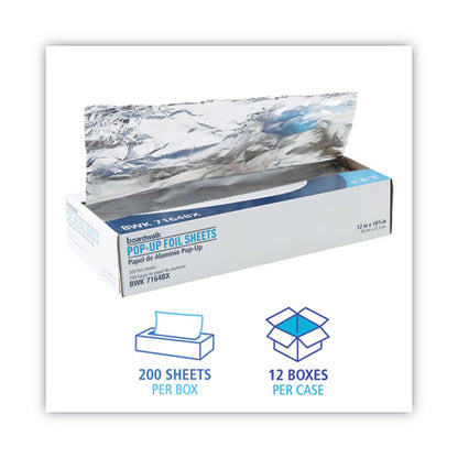 Standard Duty Aluminum Foil Pop-up Sheets, 63 Gauge, 12 X 10.75, 200/box, 12 Boxes/carton
