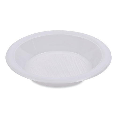 Hi-impact Plastic Dinnerware, Bowl, 10 Oz To 12 Oz, White, 1,000/carton