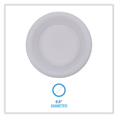 Hi-impact Plastic Dinnerware, Bowl, 10 Oz To 12 Oz, White, 1,000/carton