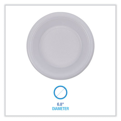 Hi-impact Plastic Dinnerware, Bowl, 10 Oz To 12 Oz, White, 1,000/carton