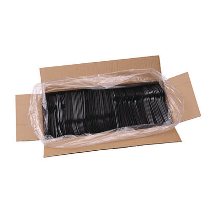 Heavyweight Polypropylene Cutlery, Fork, Plastic, Black, 1,000/carton