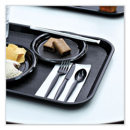 Heavyweight Wrapped Polystyrene Cutlery, Fork, Plastic, Black, 1,000/carton