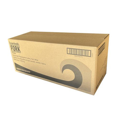 Heavyweight Polypropylene Cutlery, Fork, 7.09", Plastic, White, 1,000/carton