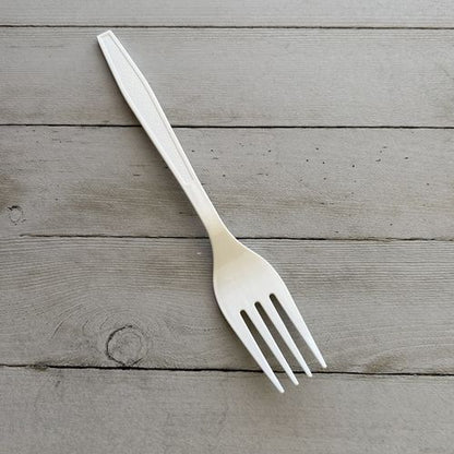 Heavyweight Polypropylene Cutlery, Fork, 7.09", Plastic, White, 1,000/carton