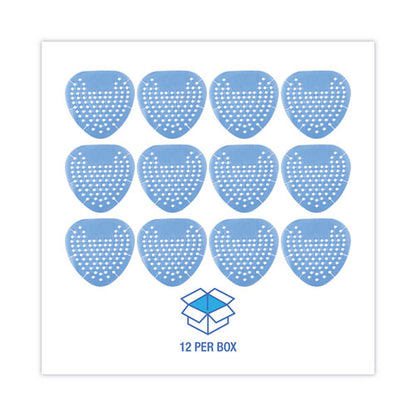 Gem Urinal Deodorizer Screen, Cotton Blossom Scent, Blue, 12/box