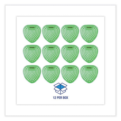 Gem Urinal Deodorizer Screen, Herbal Mint Scent, Green, 12/box
