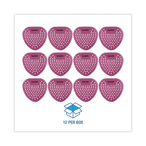 Gem Urinal Deodorizer Screen, Spiced Apple Scent, Red, 12/box