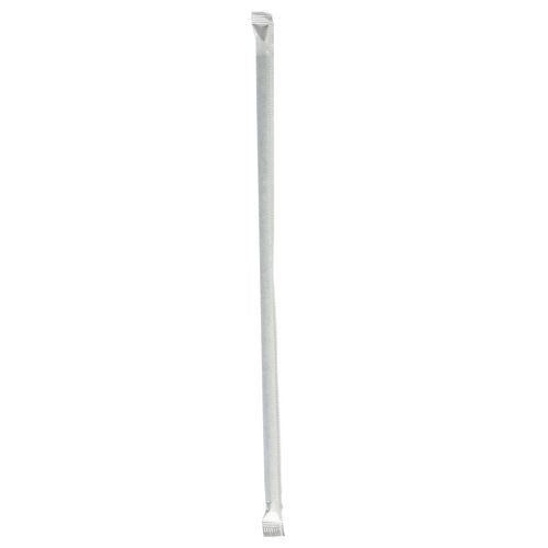 Wrapped Giant Straws, 10.25", Polypropylene, Black, 300/pack, 4 Packs/carton