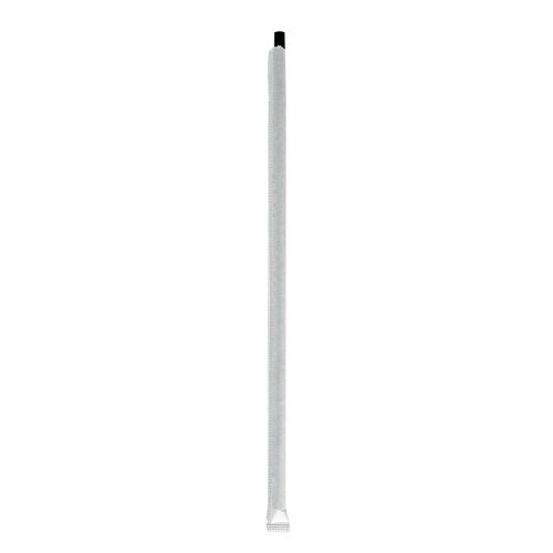 Wrapped Giant Straws, 10.25", Polypropylene, Black, 300/pack, 4 Packs/carton