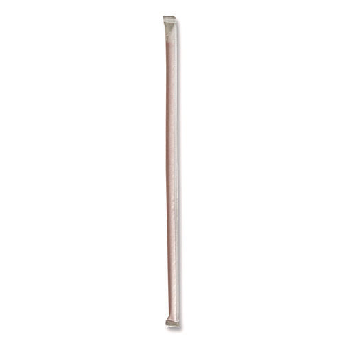 Wrapped Giant Straws, 10.25", Polypropylene, Red, 300/pack, 4 Packs/carton