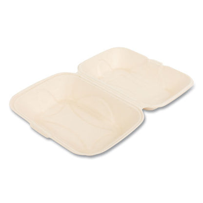 Bagasse Pfas-free Food Containers, Hoagie/hinged Lid, 6 X 3 X 9, Tan, Sugarcane, 250/carton