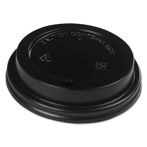 Hot Cup Lids, Fits 10 Oz To 20 Oz Hot Cups, Plastic, Black, 1,000/carton