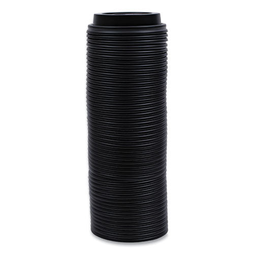Hot Cup Lids, Fits 10 Oz To 20 Oz Hot Cups, Plastic, Black, 1,000/carton