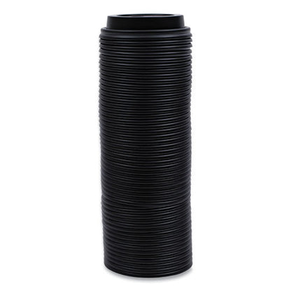 Hot Cup Lids, Fits 10 Oz To 20 Oz Hot Cups, Plastic, Black, 1,000/carton