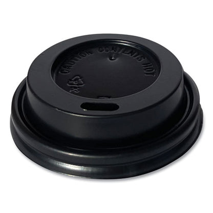 Hot Cup Lids, Fits 4 Oz Hot Cups, Plastic, Black, 1,000/carton