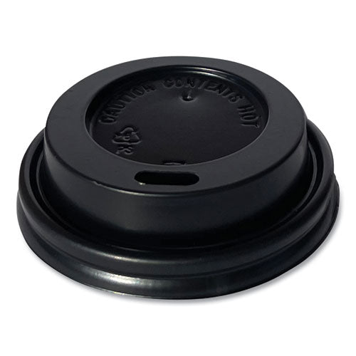 Hot Cup Lids, Fits 4 Oz Hot Cups, Plastic, Black, 1,000/carton