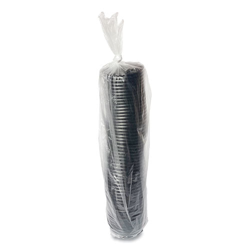 Hot Cup Lids, Fits 4 Oz Hot Cups, Plastic, Black, 1,000/carton