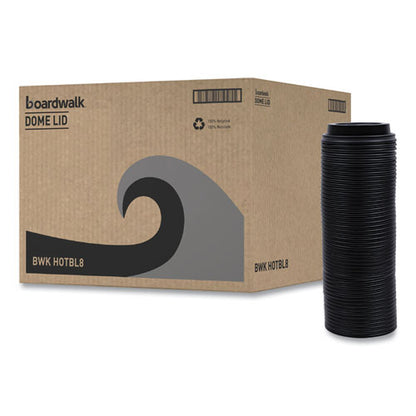 Hot Cup Lids, Fits 8 Oz Hot Cups, Plastic, Black, 1,000/carton