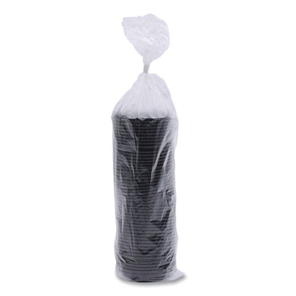 Hot Cup Lids, Fits 8 Oz Hot Cups, Plastic, Black, 1,000/carton