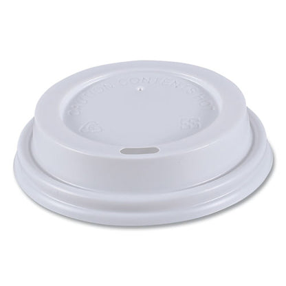 Hot Cup Lids, Fits 8 Oz Hot Cups, Plastic, White, 50/sleeve, 20 Sleeves/carton