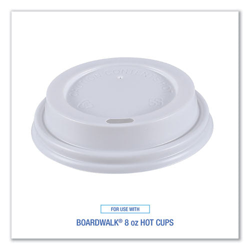 Hot Cup Lids, Fits 8 Oz Hot Cups, Plastic, White, 50/sleeve, 20 Sleeves/carton