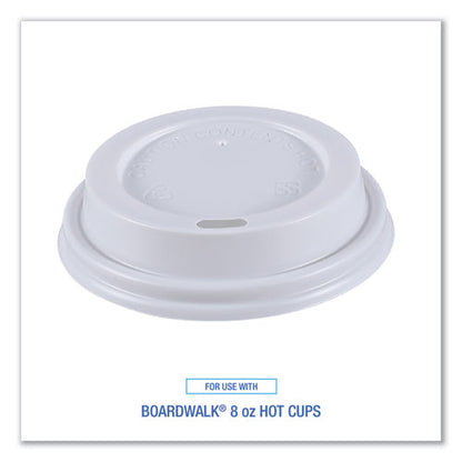 Hot Cup Lids, Fits 8 Oz Hot Cups, Plastic, White, 50/sleeve, 20 Sleeves/carton