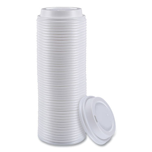 Hot Cup Lids, Fits 8 Oz Hot Cups, Plastic, White, 50/sleeve, 20 Sleeves/carton