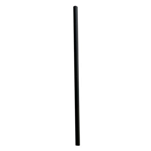 Jumbo Straws, 7.75", Polypropylene, Black, 250/pack, 50 Packs/carton