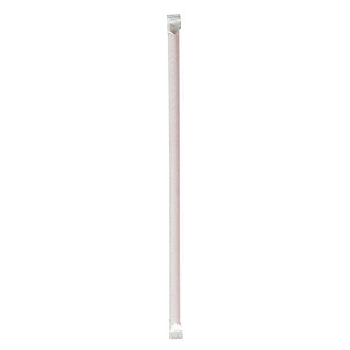 Wrapped Jumbo Straws, 10.25", Polypropylene, Red, 500/pack, 4 Packs/carton