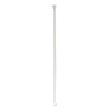 Wrapped Jumbo Straws, 10.25", Polypropylene, Red/white Striped, 500/pack, 4 Packs/carton