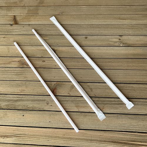 Wrapped Jumbo Straws, 10.25", Polypropylene, Red/white Striped, 500/pack, 4 Packs/carton