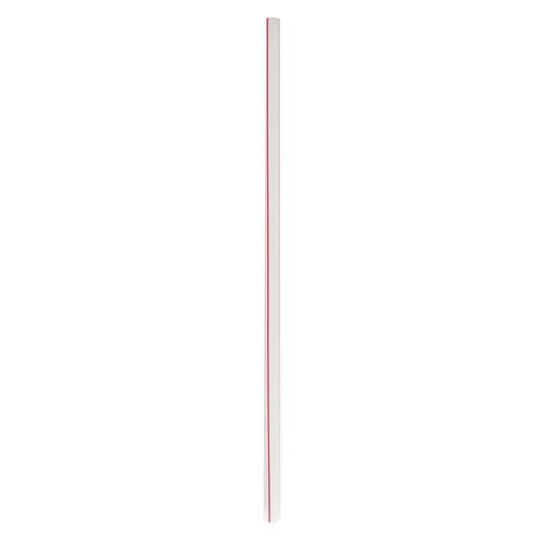 Wrapped Jumbo Straws, 10.25", Polypropylene, Red/white Striped, 500/pack, 4 Packs/carton