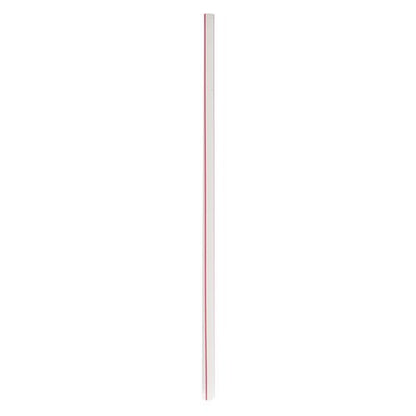 Wrapped Jumbo Straws, 10.25", Polypropylene, Red/white Striped, 500/pack, 4 Packs/carton