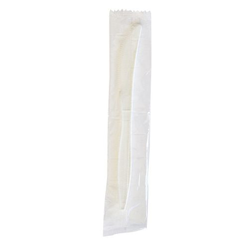 Mediumweight Wrapped Polypropylene Cutlery, Knife, 5.86", Plastic, White, 1,000/carton