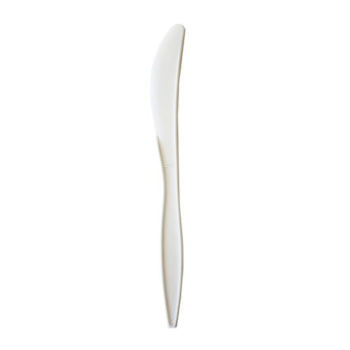 Mediumweight Polypropylene Cutlery, Knife, 5.86", Plastic, White, 1,000/carton
