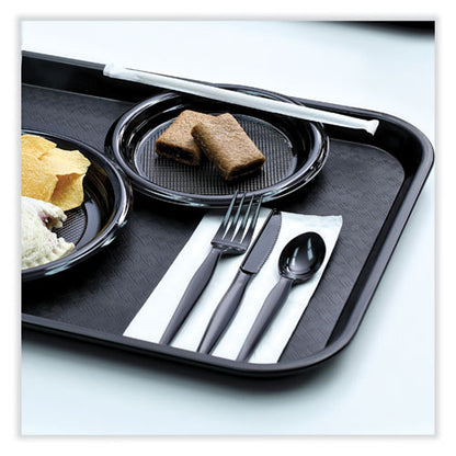 Heavyweight Wrapped Polystyrene Cutlery, Knife, Plastic, Black, 1,000/carton