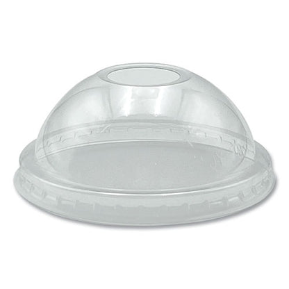 Pet Cold Cup Dome Lids, Fits 9 Oz To 10 Oz Cold Cups, Plastic, Clear, 100/pack